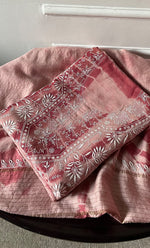 Load image into Gallery viewer, Women&#39;s Lakhnavi Handcrafted Munga Silk Chikankari Kurta And Dupatta Set- HONC0267016
