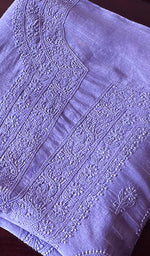 将图像加载到图库查看器中， Women&#39;s Lakhnavi Handcrafted Raw Silk Chikankari Unstitched Kurti Fabric - HONC0278430
