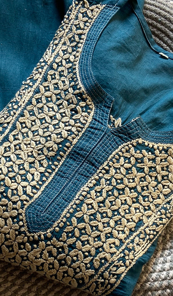 Women's Lucknowi Handcrafted Cotton Chikankari Kurti - HONC0301066