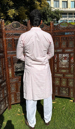 Load image into Gallery viewer, Men's Lucknowi Handcrafted Cotton Chikankari Kurta - HONC0329854