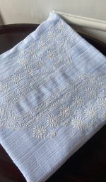 将图像加载到图库查看器中， Aarya Lucknowi Handcrafted Cotton  Unstitched Chikankari Unstitched Unisex Kurta Fabric - HONC0786054