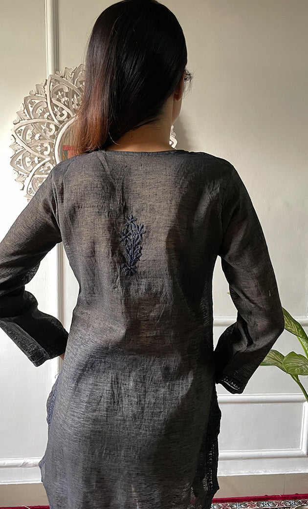 Women's Lakhnavi Handcrafted Cotton Chikankari Top - HONC0331497