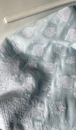 Load image into Gallery viewer, Women's Lakhnavi Handcrafted Cotton Unstitched Chikankari Full Suit Material - HONC0322458