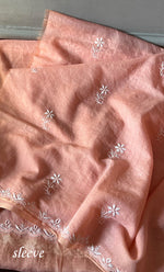 Load image into Gallery viewer, Women's Lakhnavi Handcrafted Mul Chanderi Chikankari Full Suit Material - HONC0307424
