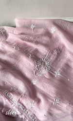 将图像加载到图库查看器中， Women's Lakhnavi Handcrafted Unstitched Mul Chanderi Kurta And Dupatta Set - HONC0329039