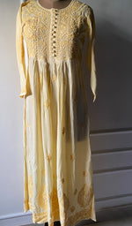 Load image into Gallery viewer, Women&#39;s Lucknowi Handcrafted  Modal  Cotton Chikankari Kurti - NC025159
