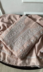 Load image into Gallery viewer, Women&#39;s Lakhnavi Handcrafted Mul Chanderi UnStitched Kurta And Dupatta Set - HONC0318526
