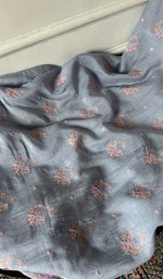 Load image into Gallery viewer, Women's Lakhnavi Handcrafted Mul Chanderi Unstitched Chikankari Full Suit - HONC0349091
