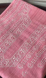 将图像加载到图库查看器中， Aarya Lucknowi Handcrafted Cotton Unstitched Chikankari Unstitched Unisex Kurta Fabric - HONC0544214