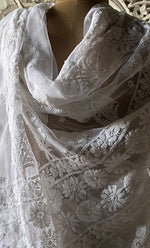 Load image into Gallery viewer, Women's Lucknowi Handcrafted  Faux-Georgette Chikankari Saree - HONC0228974