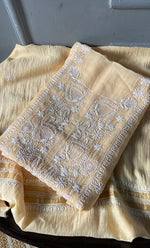 Load image into Gallery viewer, Women&#39;s Lakhnavi Handcrafted Mul Chanderi Unstitched Kurta And Dupatta Set- HONC0289004
