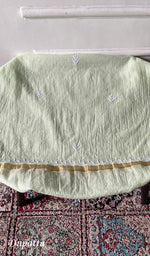 将图像加载到图库查看器中， Women's Lakhnavi Handcrafted Mul Chanderi Unstitched Chikankari Full Suit - HONC0367574