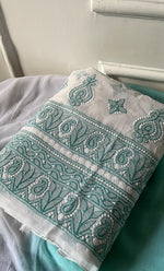 Load image into Gallery viewer, Women&#39;s Lakhnavi Handcrafted Unstitched Cotton Chikankari Suit Material - HONC0317409
