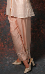 Load image into Gallery viewer, Women&#39;s Lakhnavi Handcrafted Chanderi Silk Chikankari Top And Pant Set - HONC0310746
