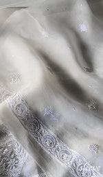 Load image into Gallery viewer, Women's Lakhnavi Handcrafted Mul Chanderi Unstitched Kurta And Dupatta Set - HONC0359790