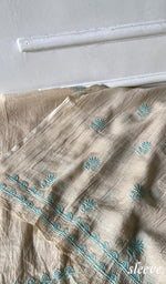 Load image into Gallery viewer, Women's Lakhnavi Handcrafted Mul Chanderi Unstitched Chikankari Full Suit - HONC0334733
