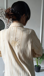 Load image into Gallery viewer, Vaishali Women's Lucknowi Handcrafted Cotton Chikankari Long Dress - HONC0341110