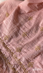 Load image into Gallery viewer, Women's Lakhnavi Handcrafted Chanderi Silk Unstitched Chikankari Full Suit - HONC0342149