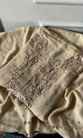 Hunar Women's Lucknowi Handcrafted Viscose Georgette Unstitched Chikankari Suit Material - HONC0338158