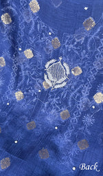 Load image into Gallery viewer, Women&#39;s Lakhnavi Handcrafted Mul Chanderi Semi - Stitched Kurta And Dupatta Set - HONC0SOLD
