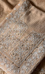 将图像加载到图库查看器中， Women&#39;s Lakhnavi Handcrafted Mul Chanderi Semi - stitched Kurta And Dupatta Set- HONC0280973

