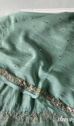 Load image into Gallery viewer, Nyla Women's Lakhnavi Handcrafted Mul Chanderi Unstitched Chikankari Full Suit Material - HONC0324547
