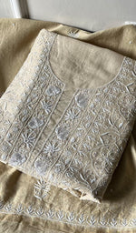 Load image into Gallery viewer, Women&#39;s Lakhnavi Handcrafted Maheshwari Mul Chanderi Kurta And Dupatta Set - HONC0261178
