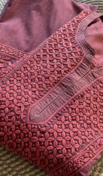 Load image into Gallery viewer, Women&#39;s Lucknowi Handcrafted Cotton Chikankari Kurti - HONC0301003
