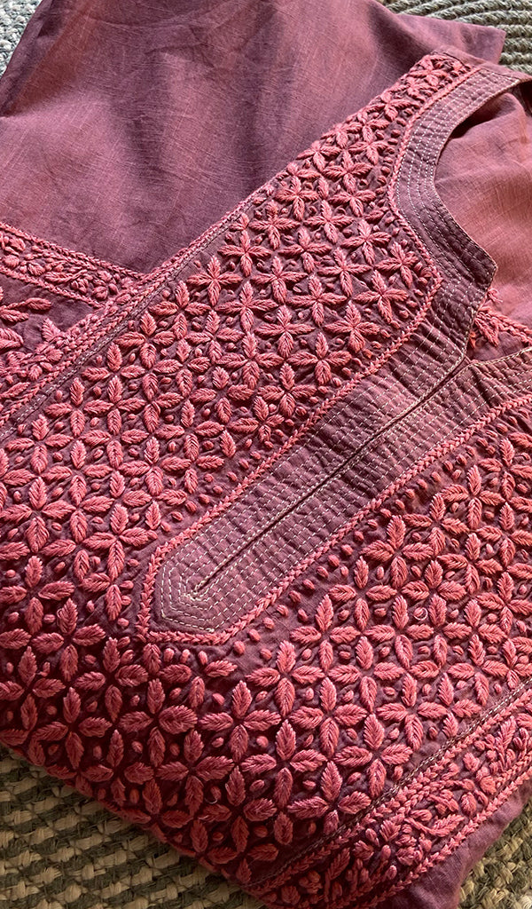 Women's Lucknowi Handcrafted Cotton Chikankari Kurti - HONC0301003