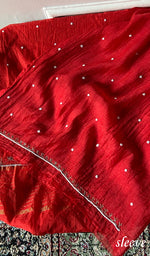 Load image into Gallery viewer, Chidiya Women's Lakhnavi Handcrafted Mul Chanderi Unstitched Kurta And Dupatta Set - HONC0365751