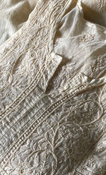 Load image into Gallery viewer, Women&#39;s Lakhnavi Handcrafted Mul Chanderi Semi - stitched Chikankari Full Suit Material - HONC0319556
