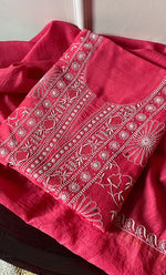 将图像加载到图库查看器中， Women&#39;s Lakhnavi Handcrafted Maheshwari Mul Chanderi Unstitched Kurta And Dupatta Set - HONC0275135
