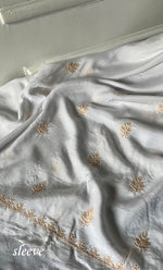 Load image into Gallery viewer, Ashima Women's Lucknowi Handcrafted Muslin Chikankari Unstitched Suit Material - HONC0243934