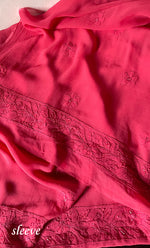 Load image into Gallery viewer, Women&#39;s Lakhnavi Handcrafted Viscose Georgette Chikankari Full Suit Material - HONC0299911
