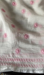 Load image into Gallery viewer, Women's Lakhnavi Handcrafted Mul Chanderi Unstitched Kurta And Dupatta Set - HONC0317226