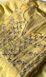 Load image into Gallery viewer, Women&#39;s Lakhnavi Handcrafted Mul Chanderi Semi-Stitched Kurta And Dupatta Set - HONC0323769
