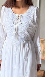 Load image into Gallery viewer, Women&#39;s Lucknowi Handcrafted Cotton Kurti  - HONC0296920
