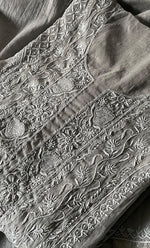 Load image into Gallery viewer, Women&#39;s Lakhnavi Handcrafted Mul Chanderi Semi - Stitched Kurta And Dupatta Set - HONC0296168

