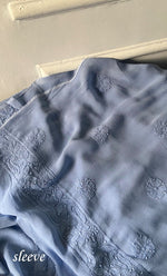 Load image into Gallery viewer, Women's Lakhnavi Handcrafted Viscose Georgette Unstitched Chikankari Full Suit Material - HONC0319630