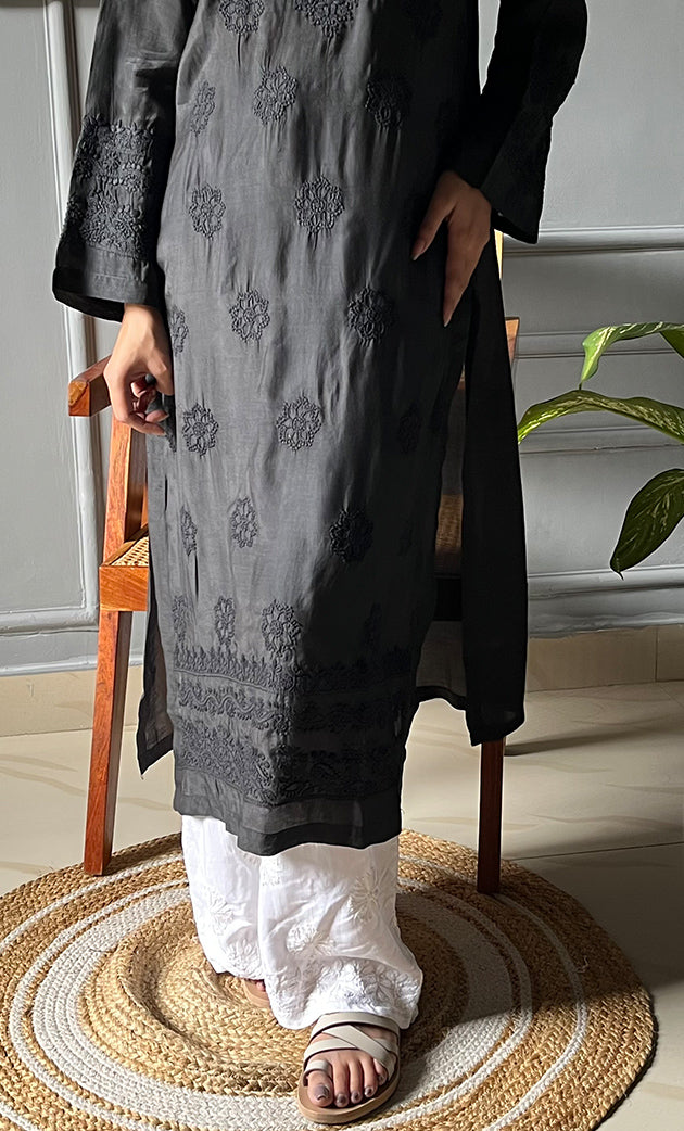 Inaya Women's Lucknowi Handcrafted Muslin Chikankari Kurti - HONC0202210