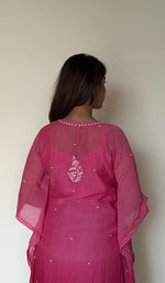 Women's Lucknowi Handcrafted Mul chanderi Chikankari Kaftan - HONC0361360 (Copy)