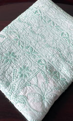 Load image into Gallery viewer, Women&#39;s Lakhnavi Handcrafted Cotton Chikankari Unstitched Kurti Fabric - HON0318050
