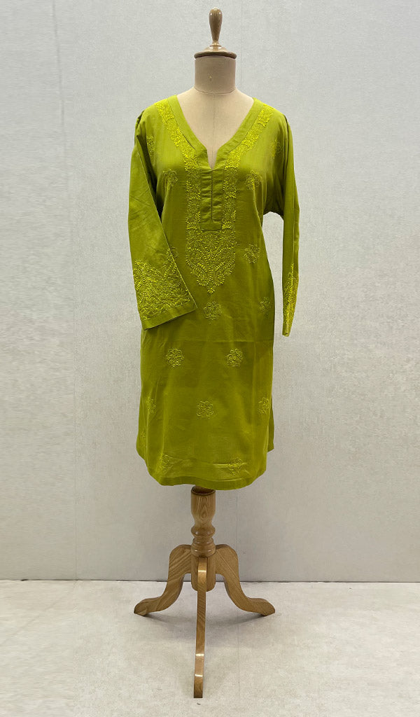 Women's Lucknowi Handcrafted Cotton Chikankari Kurti - HONC099179