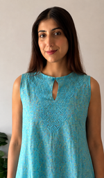 Cotton Chikankari Stitched Kurti Honc070212