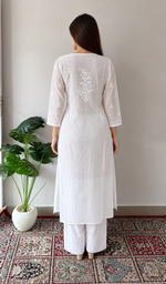 Women's Lucknowi Handcrafted Cotton Chikankari Kurti - HONC0280041