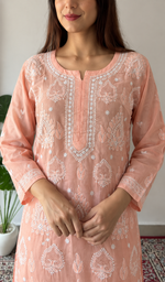 Women's Lucknowi Handcrafted Cotton Chikankari Kurti- HONC0392388