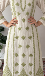 Divya Women's Lucknowi Handcrafted Cotton Chikankari Kurti - HONC0213403