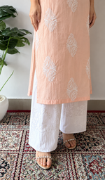 Women's Lucknowi Handcrafted Cotton Chikankari Kurti- HONC0141385