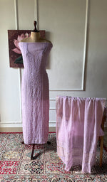 将图像加载到图库查看器中， Women's Lakhnavi Handcrafted Mul Chanderi Unstitched Chikankari Full Suit Material - HONC0344317