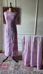 将图像加载到图库查看器中， Women's Lakhnavi Handcrafted Muslin Unstitched Chikankari Full Suit - HONC0344378